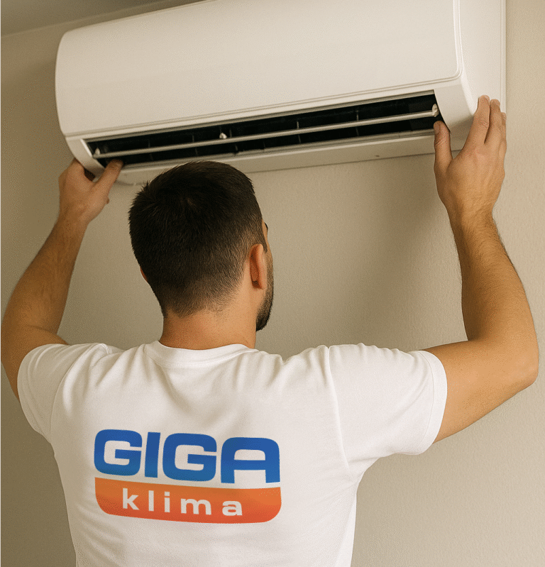 ugradnja klime je prikazana na slici.